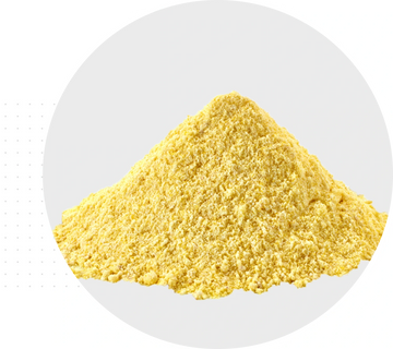 a closeup of a pile of MegaBee powder showing the very fine particle size